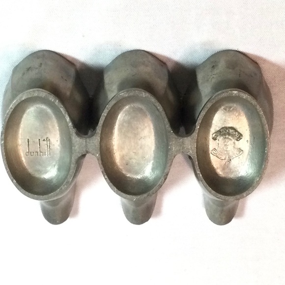 Vintage Dunhill Triple Pewter Pipe Rest - Picture 6 of 9